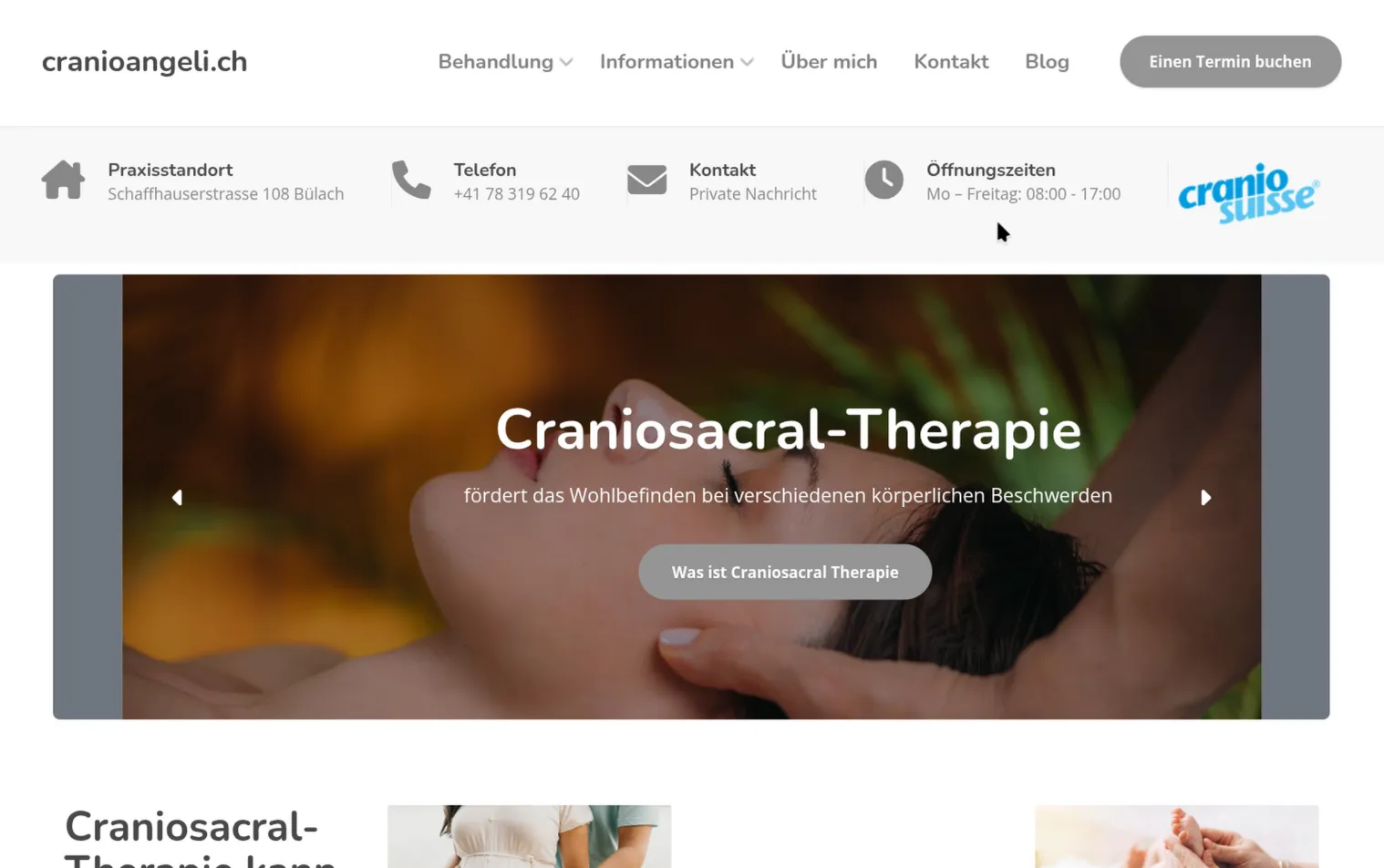 Cranio Angeli website example
