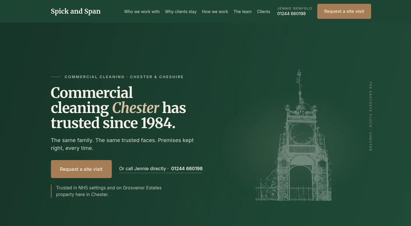 Spick and Span website after the DevGento rebuild